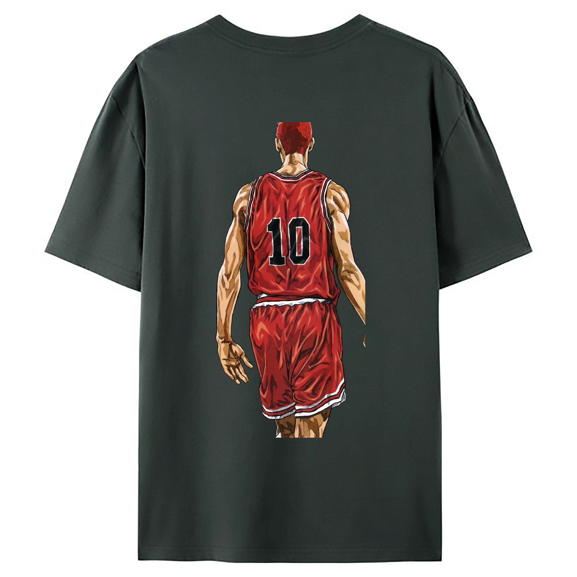 （画像用） SLAM DUNK／スラムダンク 綿100％ メンズ半袖Tシャツ（バックプリント） 通気性